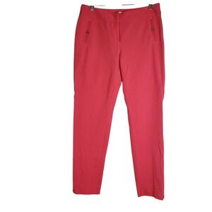 Cachet Pants Zipper Pockets Stretch Casual Career Coral Pink Size 8‎